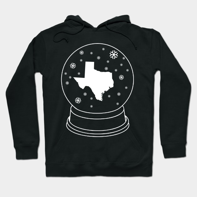 Texas in a Snowglobe Texas Winter 2021 Snovid Hoodie by Mesyo